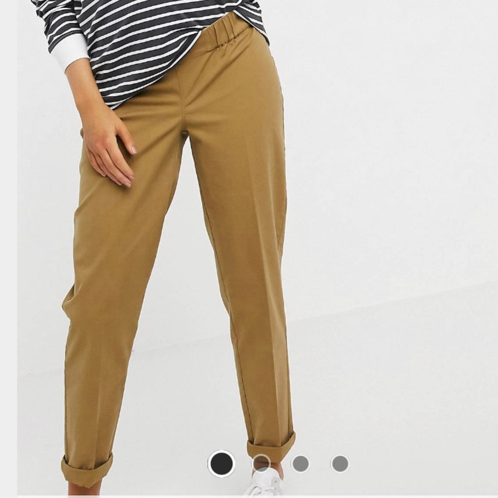 Asos maternity khaki pants